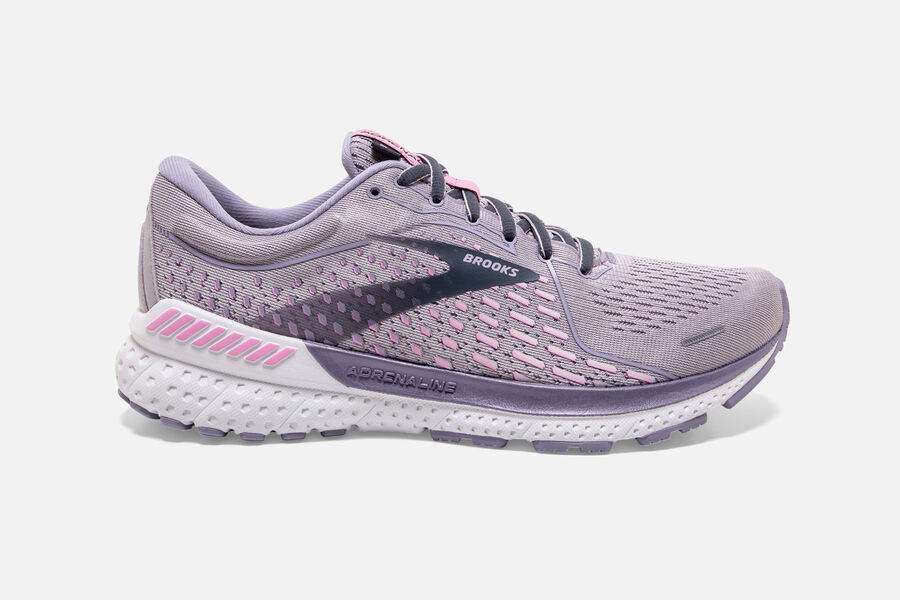 Brooks Women's Adrenaline GTS 21 Walking Shoes Iris/Lilac Scachet/Ombre Blue ( YTQXO7946 )